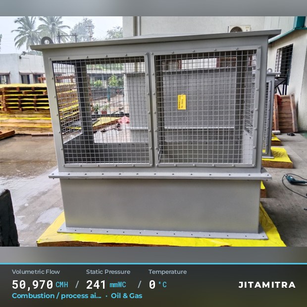 Bird or Vermin Screen built by Jitamitra for combustion and process air in oil and gas, 50,970 CMH at 241 mmWC