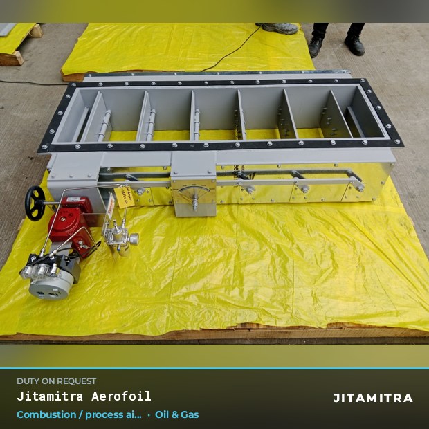 Discharge or Outlet Damper built by Jitamitra for combustion and process air in oil and gas
