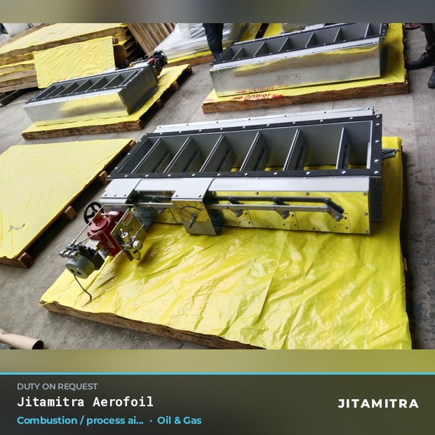 Discharge or Outlet Damper built by Jitamitra for combustion and process air in oil and gas