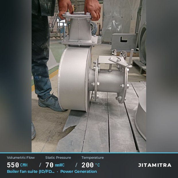 Jitamitra Boiler fan suite fan — real dispatched build