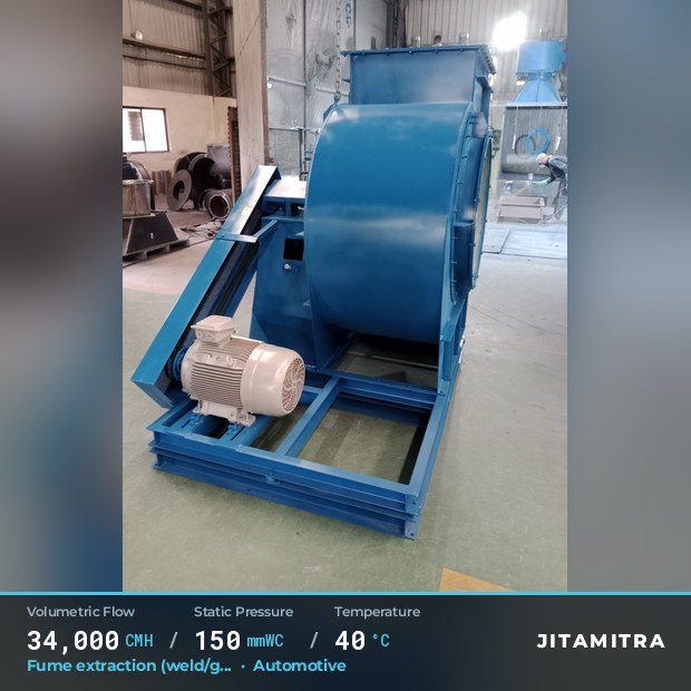 Jitamitra Fume extraction fan — real dispatched build