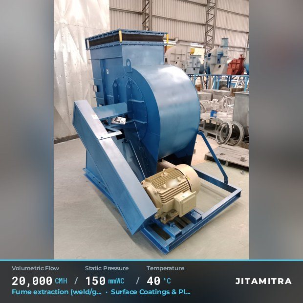 Jitamitra Fume extraction fan — real dispatched build