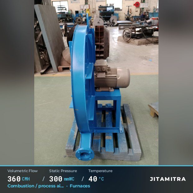 Jitamitra Backward-curved fan — real dispatched build