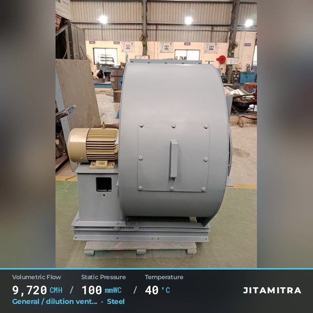 Jitamitra Backward-curved fan — real dispatched build