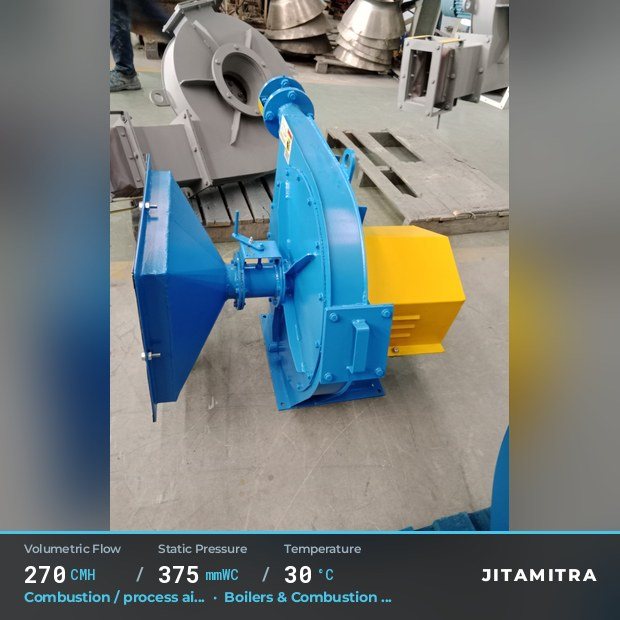 Jitamitra Furnaces fan — real dispatched build