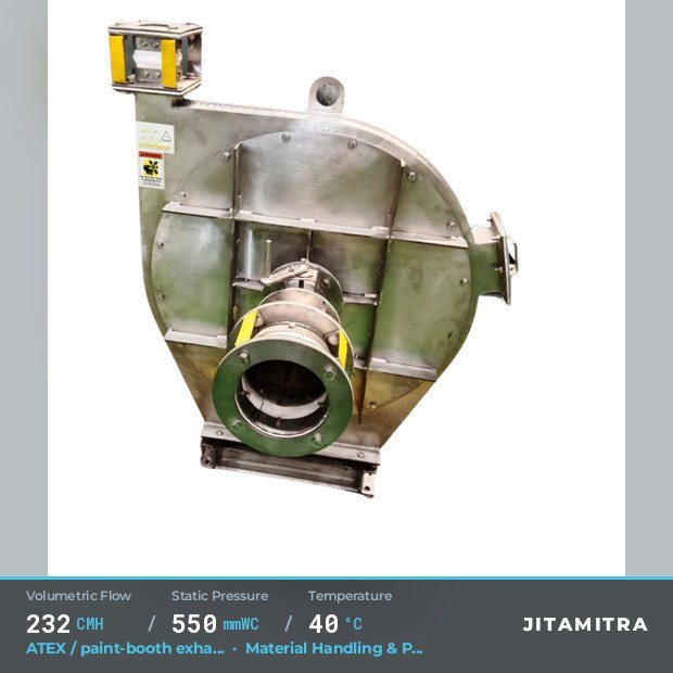 Jitamitra Material Handling & Pneumatic Conveying fan — real dispatched build