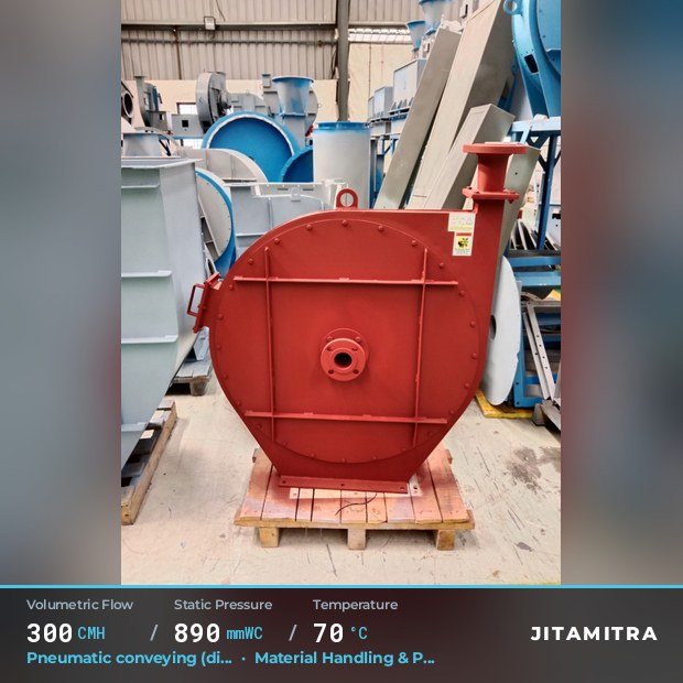 Jitamitra Material Handling & Pneumatic Conveying fan — real dispatched build