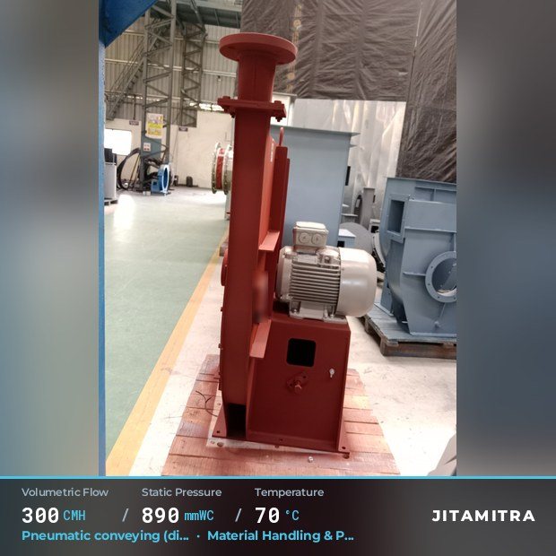 Jitamitra Material Handling & Pneumatic Conveying fan — real dispatched build