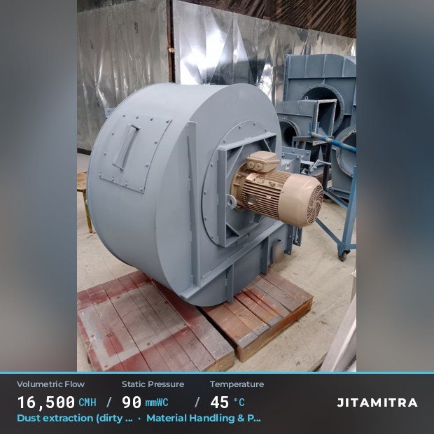 Jitamitra Material Handling & Pneumatic Conveying fan — real dispatched build