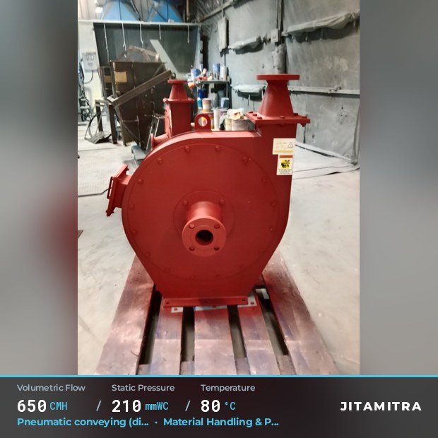 Jitamitra Material Handling & Pneumatic Conveying fan — real dispatched build