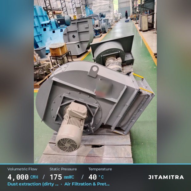 Jitamitra Air Filtration & Pretreatment fan — real dispatched build