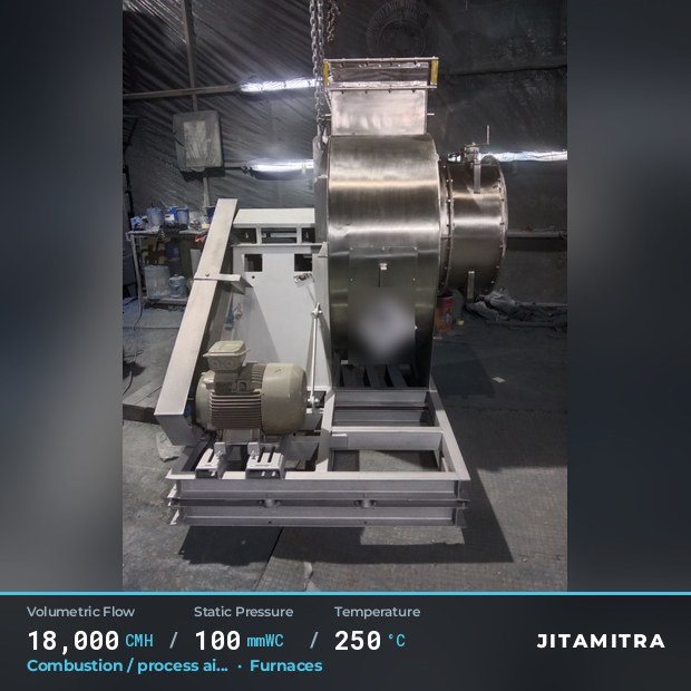 Jitamitra Furnaces fan — real dispatched build