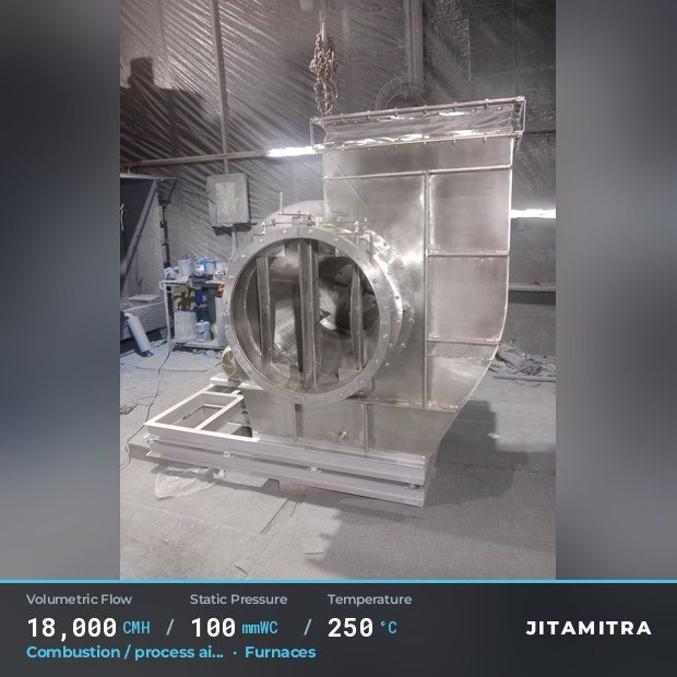 Jitamitra Furnaces fan — real dispatched build