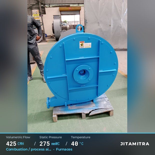 Jitamitra Furnaces fan — real dispatched build