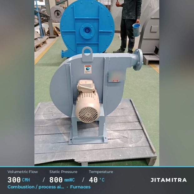 Jitamitra Furnaces fan — real dispatched build