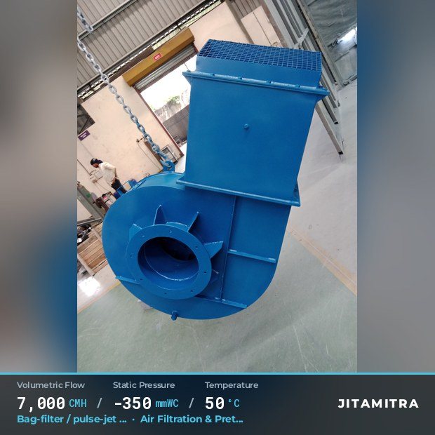 Jitamitra Air Filtration & Pretreatment fan — real dispatched build