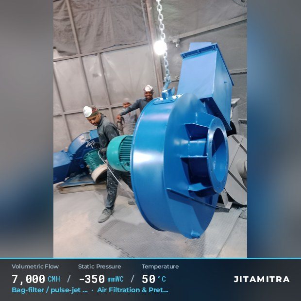 Jitamitra Air Filtration & Pretreatment fan — real dispatched build