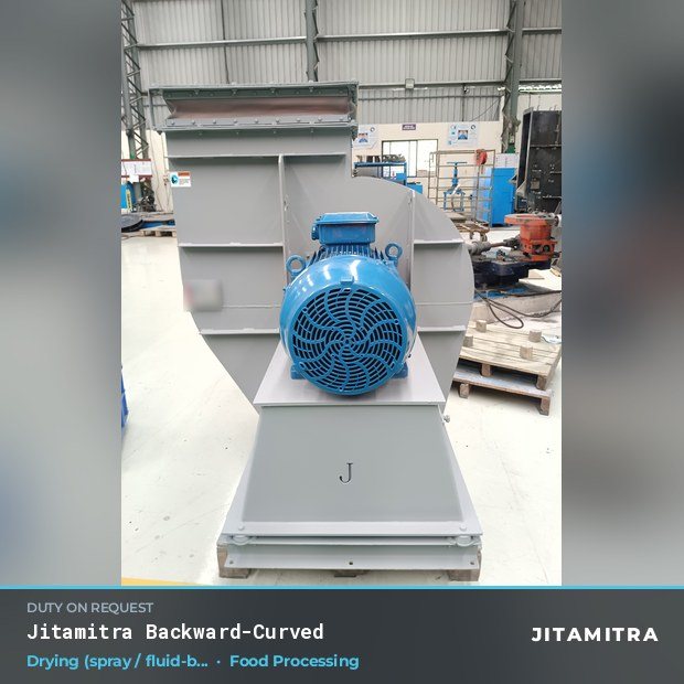 Jitamitra Food Processing fan — real dispatched build