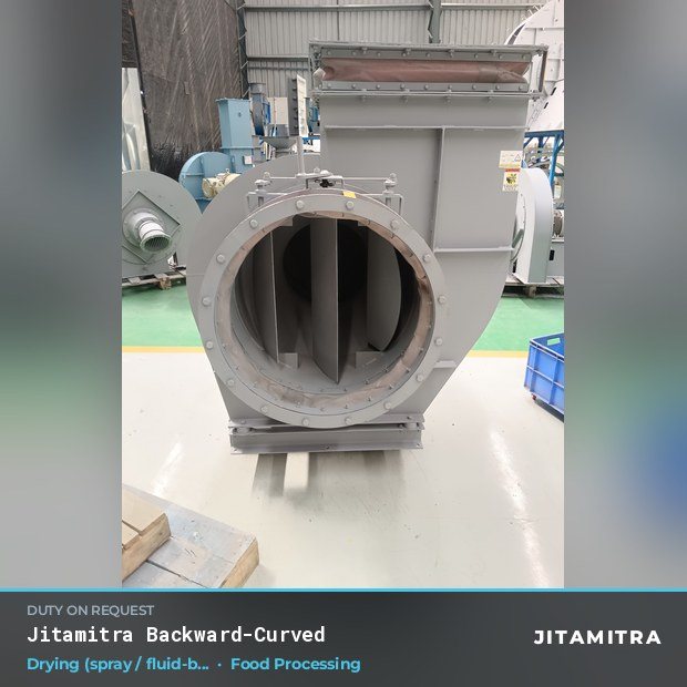 Jitamitra Food Processing fan — real dispatched build