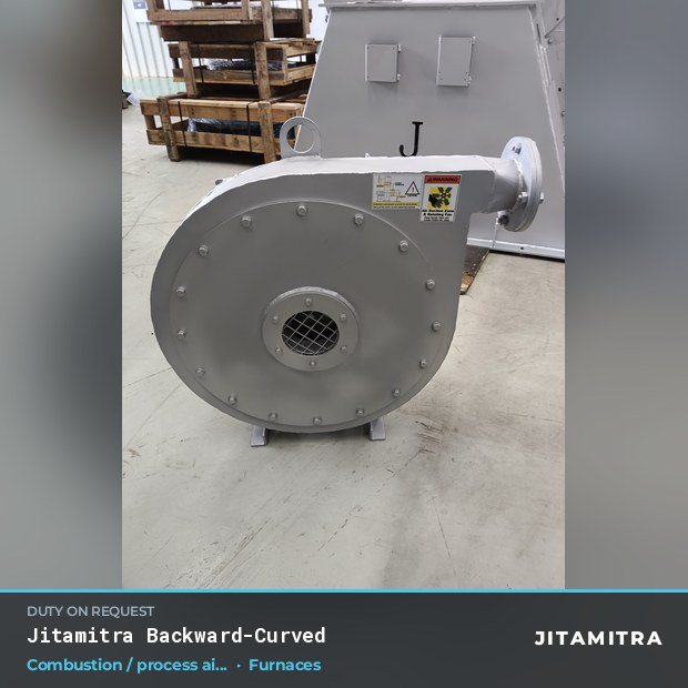 Jitamitra Furnaces fan — real dispatched build