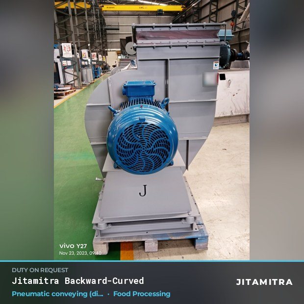 Jitamitra Food Processing fan — real dispatched build
