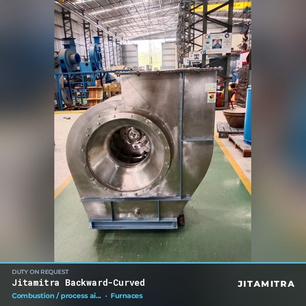 Jitamitra Furnaces fan — real dispatched build