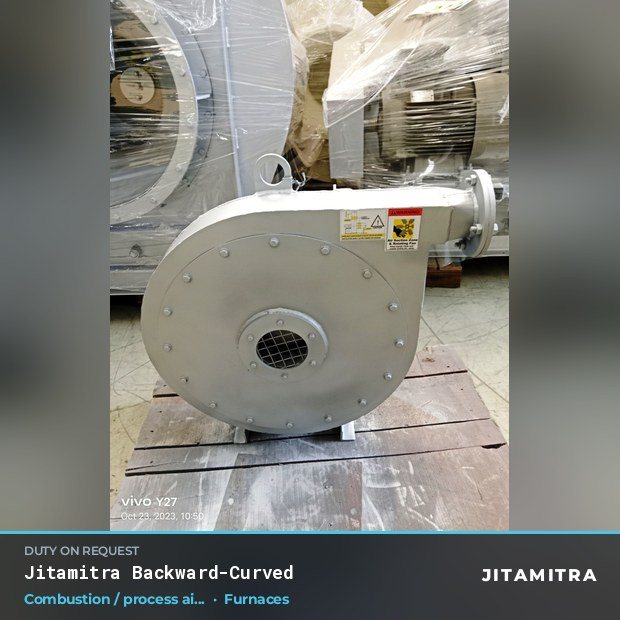 Jitamitra Furnaces fan — real dispatched build