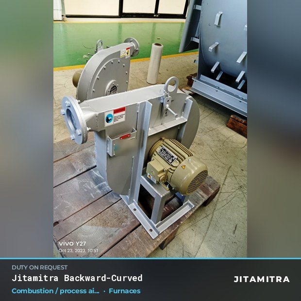 Jitamitra Furnaces fan — real dispatched build