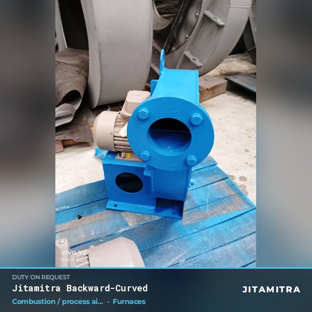 Jitamitra Furnaces fan — real dispatched build