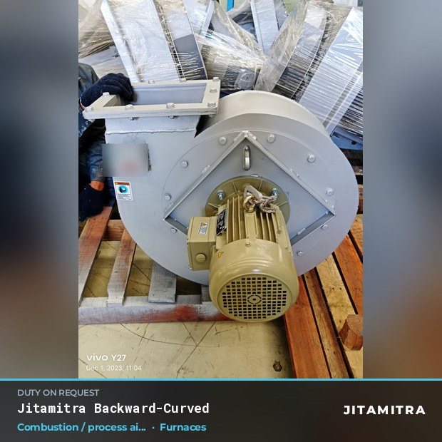 Jitamitra Furnaces fan — real dispatched build