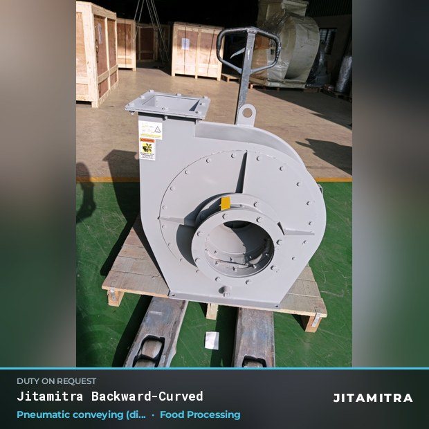 Jitamitra Food Processing fan — real dispatched build