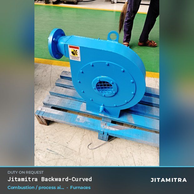 Jitamitra Furnaces fan — real dispatched build