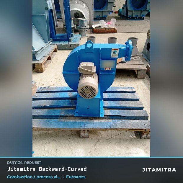Jitamitra Furnaces fan — real dispatched build