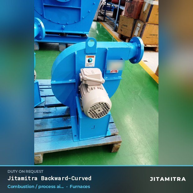 Jitamitra Furnaces fan — real dispatched build
