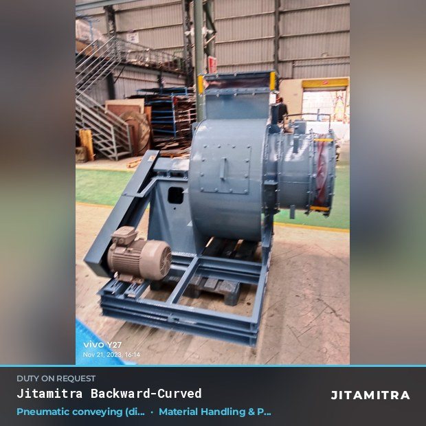 Jitamitra Material Handling & Pneumatic Conveying fan — real dispatched build