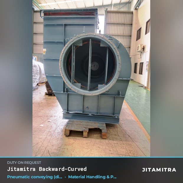 Jitamitra Material Handling & Pneumatic Conveying fan — real dispatched build