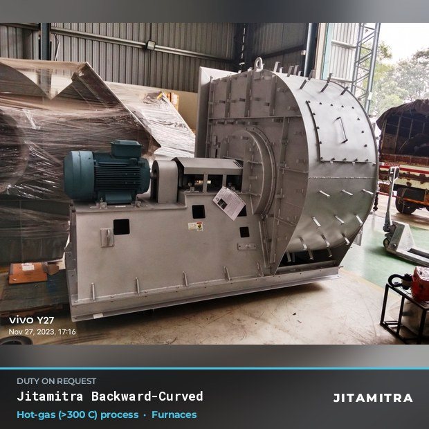Jitamitra Furnaces fan — real dispatched build