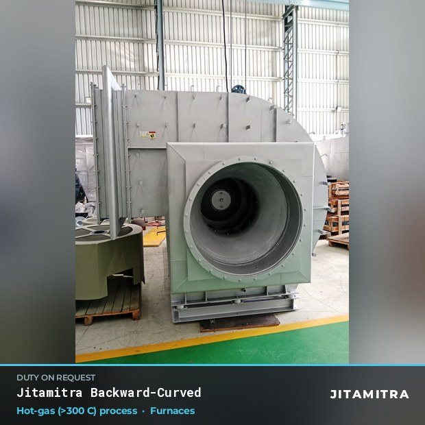 Jitamitra Furnaces fan — real dispatched build