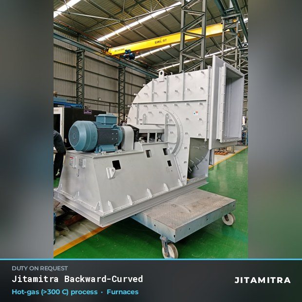 Jitamitra Furnaces fan — real dispatched build