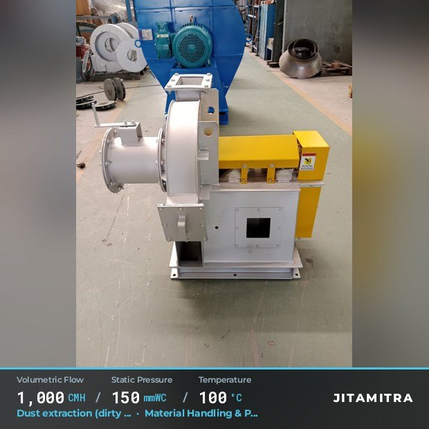 Jitamitra Pneumatic conveying fan — real dispatched build