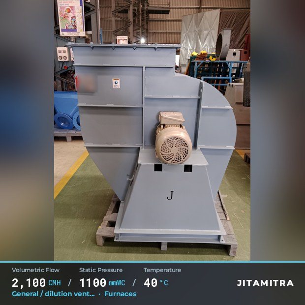 Jitamitra Backward-curved plate fan — real dispatched build