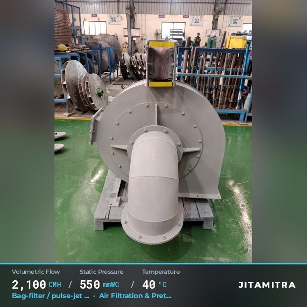 Jitamitra Backward-curved plate fan — real dispatched build