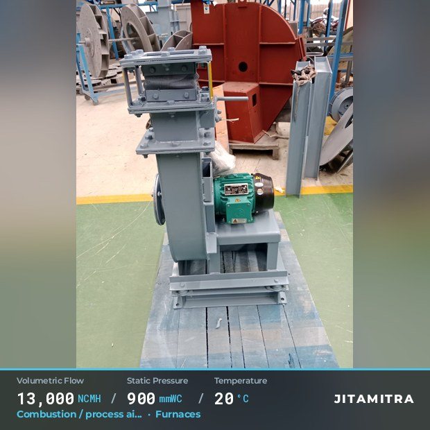 Jitamitra Furnaces fan — real dispatched build