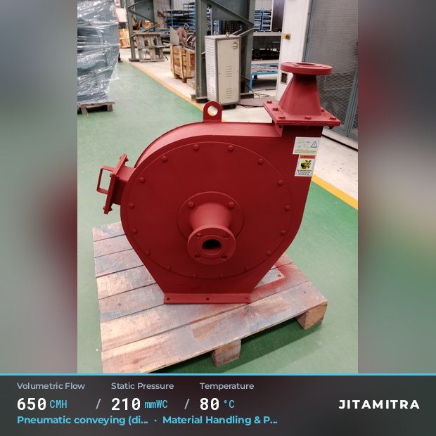 Jitamitra Material Handling & Pneumatic Conveying fan — real dispatched build