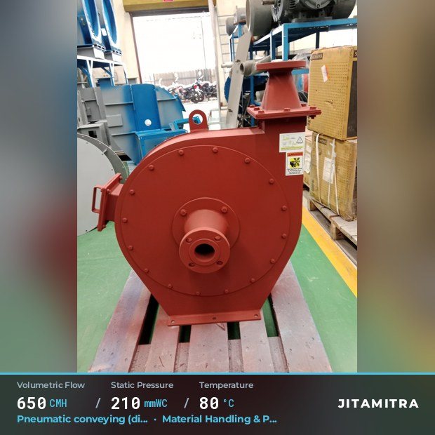 Jitamitra Material Handling & Pneumatic Conveying fan — real dispatched build