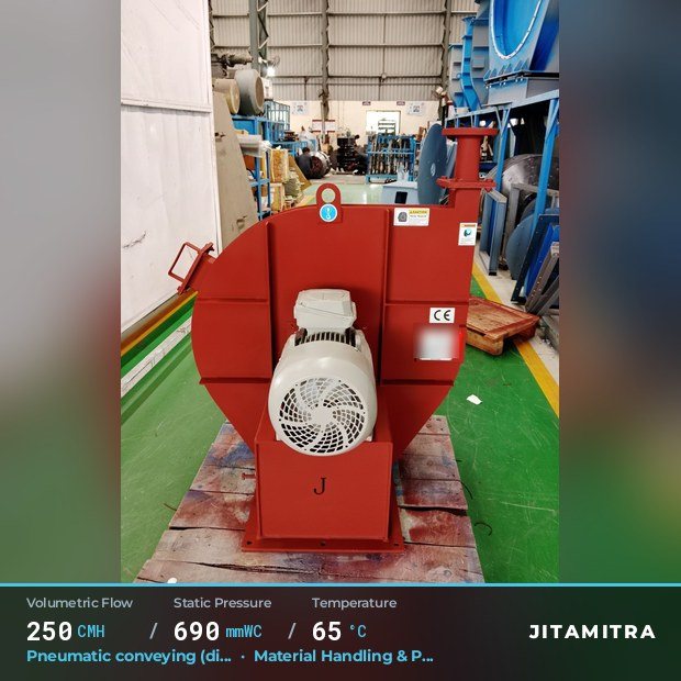 Jitamitra Material Handling & Pneumatic Conveying fan — real dispatched build