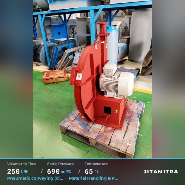 Jitamitra Material Handling & Pneumatic Conveying fan — real dispatched build
