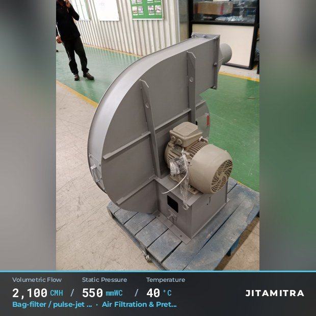 Jitamitra Air Filtration & Pretreatment fan — real dispatched build