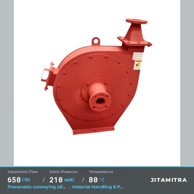 Jitamitra Material Handling & Pneumatic Conveying fan — real dispatched build