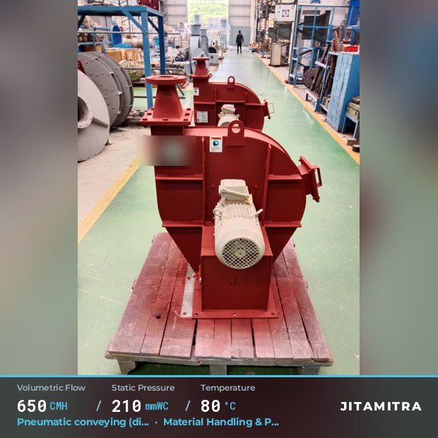 Jitamitra Material Handling & Pneumatic Conveying fan — real dispatched build
